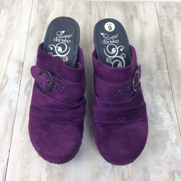 Dansko Shoes - Dansko Purple Suede Clogs 9 size 40